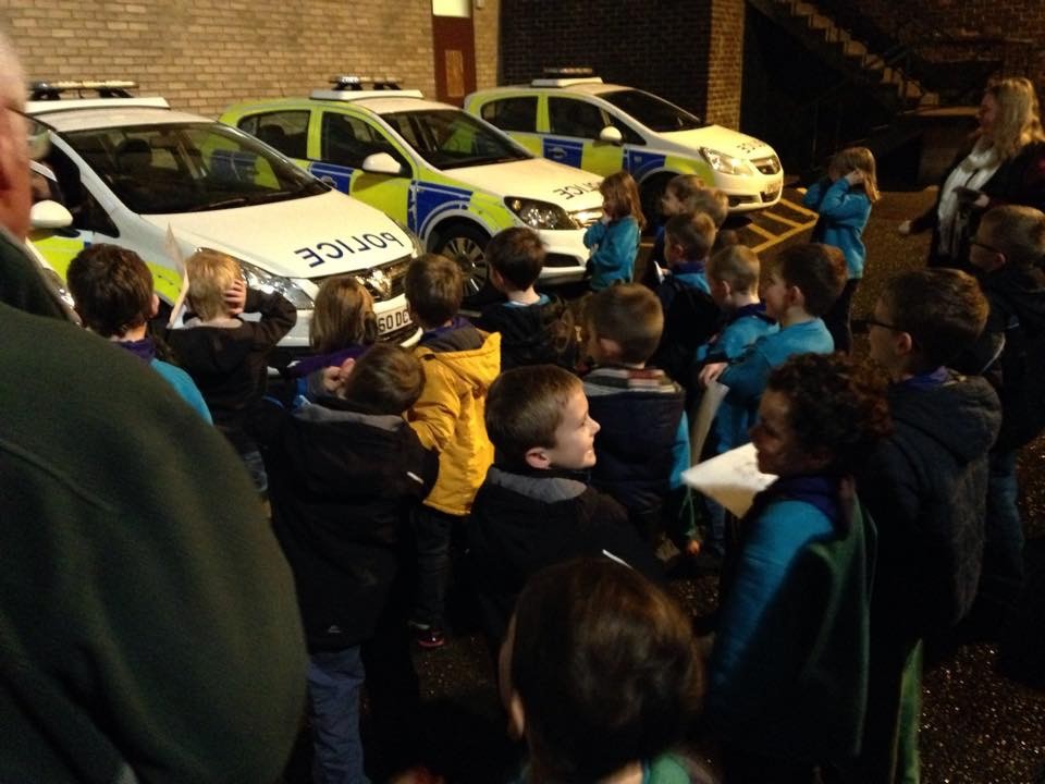 2014-11-13 Beavers at Police Station